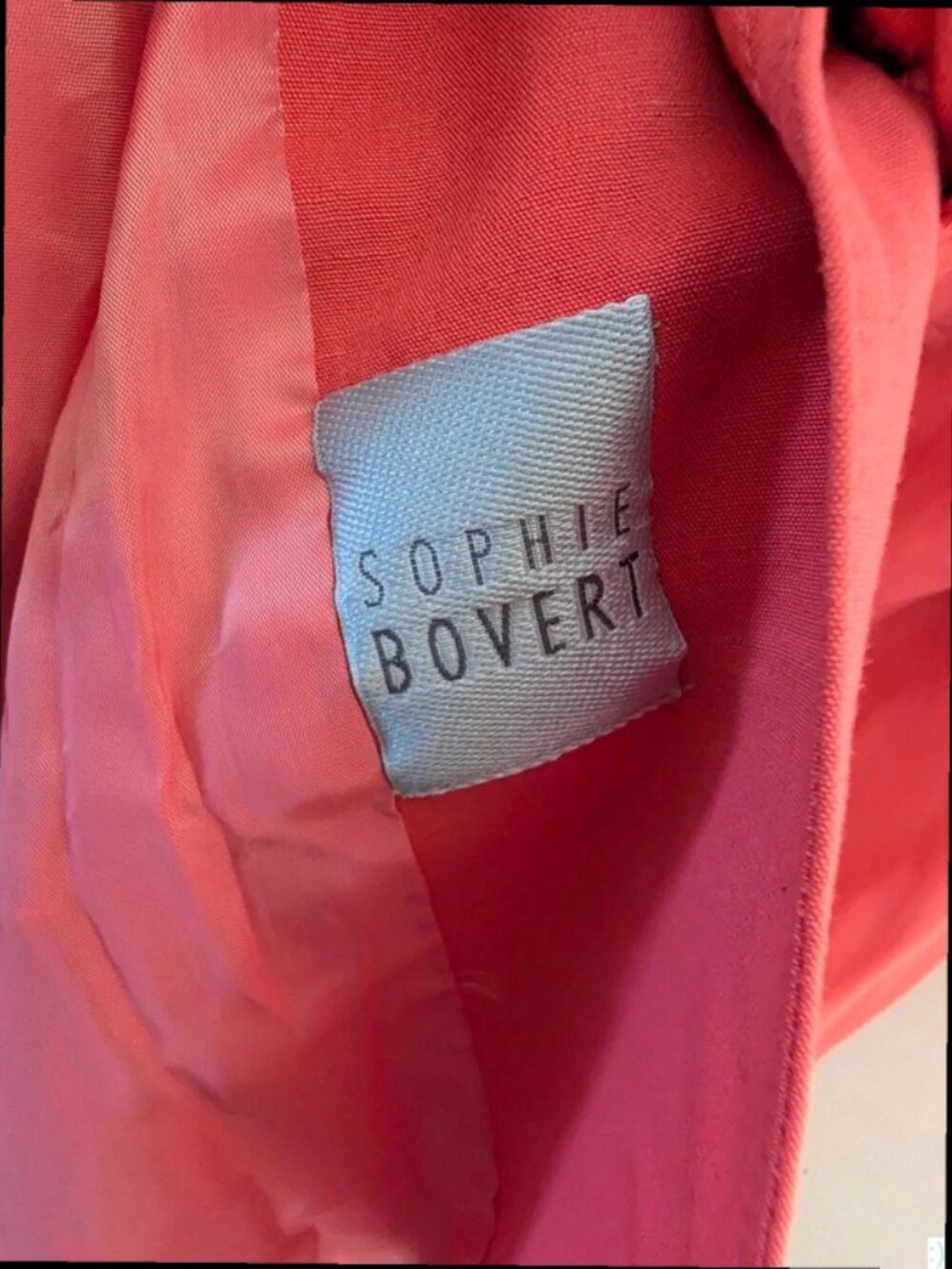 Vintage Coral Short Sleeve Blazer Gold Button Tailored Smart UK Size 20 - Picture 4 of 5